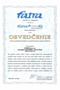 Certifikát Fatraizolfa STAVAR ZA sro 2024
